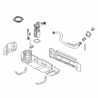 OEM Pontiac Aztek Outlet Hose Clamp Diagram - 1470030