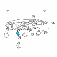 OEM 2018 Ford Transit Connect Park Lamp Bulb Diagram - DT1Z-13466-A