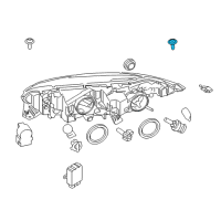 OEM 2020 Ford Transit Connect Bumper Bracket Screw Diagram - -W702733-S450B
