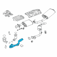 OEM 2015 Nissan Quest Front W/Catalyst Converter Exhaust Tube Diagram - 200A0-4AY0A
