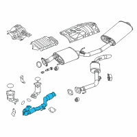 OEM 2011 Nissan Quest Exhaust Tube Assembly, Front W/Catalyst Diagram - 20020-1JA0A