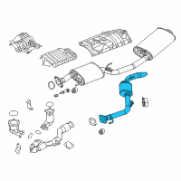 OEM 2011 Nissan Quest Muffler Assembly Diagram - 20350-1JA0A