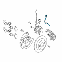 OEM 2019 Hyundai Kona Hose-Brake Rear, LH Diagram - 58737-J9100