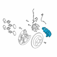 OEM 2021 Hyundai Kona Brake Assembly-Rear Wheel, RH Diagram - 58230-J9200