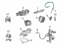 OEM 2022 Jeep Wagoneer OUTSIDE HANDLE TO LATCH Diagram - 68426073AD