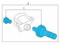 OEM Acura TLX TPMS Sensor Assembly Diagram - 42753-T3R-A11