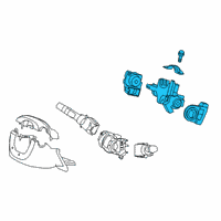 OEM 2018 Honda Civic Lock Assy., Steering Diagram - 06351-TEA-941
