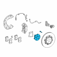 OEM 2022 Toyota Mirai Front Hub & Bearing Diagram - 43550-62020