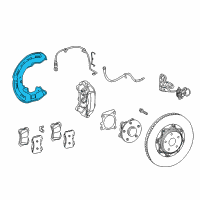 OEM 2020 Lexus LS500 Cover, Disc Brake Dust Diagram - 47781-11010