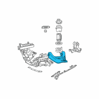 OEM 1998 Ford Mustang Lower Control Arm Diagram - YR3Z-3078-A