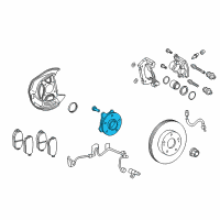 OEM Lexus GS460 Front Axle Hub Sub-Assembly, Right Diagram - 43550-30031