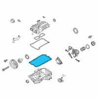 OEM 2016 BMW Z4 Oil Pan Sump Gasket Diagram - 11-13-7-627-512