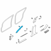 OEM 2017 Nissan Armada GARNISH Assembly-Front Pillar, LH Diagram - 76912-1LZ0A