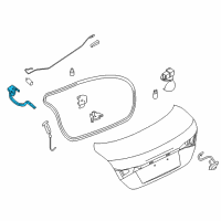 OEM 2017 Nissan Sentra Hinge Assembly-Trunk Lid RH Diagram - H4400-3SGMA