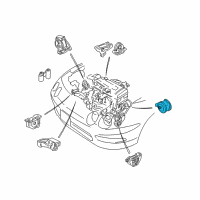 OEM 1994 Acura Integra Rubber Assembly, Engine Side Mounting (Hyd) Diagram - 50820-ST7-003