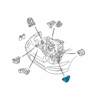 OEM 1998 Honda CR-V Rubber, L. FR. Stopper Insulator (AT) Diagram - 50842-ST0-N81