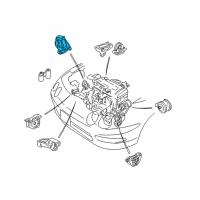 OEM Honda Civic del Sol Rubber, Transmission Mounting (MT) Diagram - 50805-SR3-900