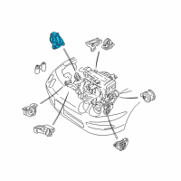 OEM 1993 Honda Civic del Sol Rubber, Transmission Mounting (MT) Diagram - 50805-SR3-900