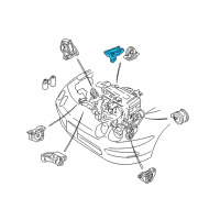 OEM 2000 Acura Integra Bracket, Rear Engine Mounting Diagram - 50827-ST7-980
