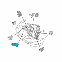 OEM 1994 Honda Civic del Sol Bracket, R. FR. Stopper Diagram - 50843-SR3-N11