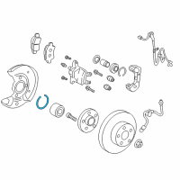 OEM 2013 Toyota Prius C Wheel Bearing Snap Ring Diagram - 90521-80003