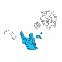 OEM 1999 Dodge Grand Caravan Bracket-ALTERNATOR Mounting Diagram - MD161923