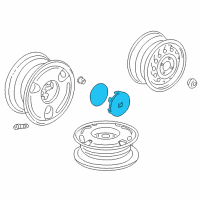 OEM 2001 Honda Insight Cap, Aluminum Wheel Center Diagram - 44732-S3Y-010