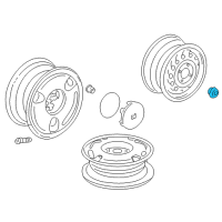 OEM 1995 Honda Civic Cap, Wheel Center (56MM) (Black) Diagram - 44732-SB2-000