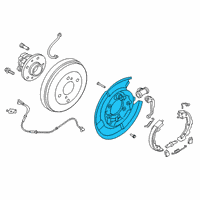 OEM 2021 Nissan Kicks Plate Assy-Back, Rear Brake LH Diagram - 44030-5RB0B