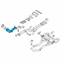 OEM BMW M4 Catalytic Converter Diagram - 18-32-7-848-044