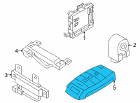 OEM 2021 Kia Seltos Keyless Entry Transmitter Assembly Diagram - 95430Q5400