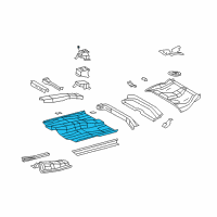 OEM 2011 Toyota Corolla Front Floor Pan Diagram - 58111-12918