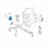 OEM 1999 Nissan Quest Engine Mounting Bracket, Rear Left Diagram - 11355-7B000