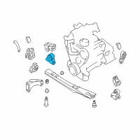 OEM 1997 Nissan Quest Engine Mounting Insulator Assembly, Rear Rh Diagram - 11340-7B010