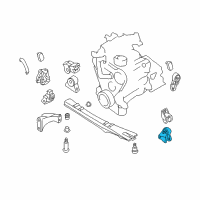 OEM 2000 Nissan Quest Engine Mounting Insulator Assembly, Front Diagram - 11270-7B000