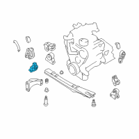 OEM 2001 Nissan Quest Engine Mounting, Rear Diagram - 11320-7B001