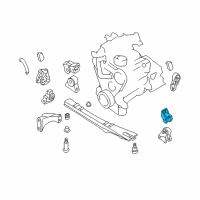 OEM 2000 Nissan Quest Engine Mounting Bracket Block, Front Diagram - 11275-7B000