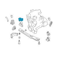 OEM 2001 Nissan Quest Engine Mounting Bracket, Rear Diagram - 11331-7B010