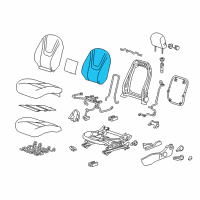 OEM 2013 Chevrolet Volt Seat Back Pad Diagram - 20897041