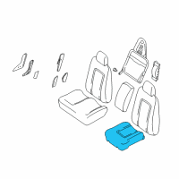 OEM 2004 Ford Expedition Seat Cushion Pad Diagram - 3L1Z-7862901-ABB