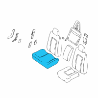 OEM 2005 Ford Expedition Seat Cushion Pad Diagram - 4L1Z-7862900-CAA