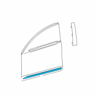 OEM 2011 Lexus GS450h Moulding Sub-Assy, Front Door, Outside LH Diagram - 75072-30080