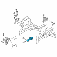 OEM Kia Soul Roll Rod Bracket Assembly Diagram - 21950K0100