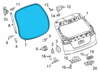 OEM Chevrolet Bolt EUV Body Weatherstrip Diagram - 42776106