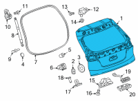 OEM Chevrolet Lift Gate Diagram - 42780604
