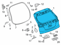 OEM Chevrolet Bolt EUV Lift Gate Diagram - 42780604