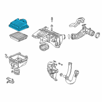 OEM 2001 Honda CR-V Cover, Air Cleaner Diagram - 17210-P2J-000