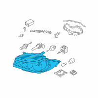 OEM 2009 BMW 128i Left Headlight Diagram - 63-12-7-164-931
