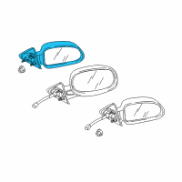 OEM Ram Dakota Door Mirror Compatible Diagram - 55077620AD