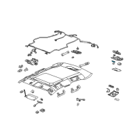 OEM 2006 Cadillac STS Overhead Lamp Bulb Diagram - 9442441